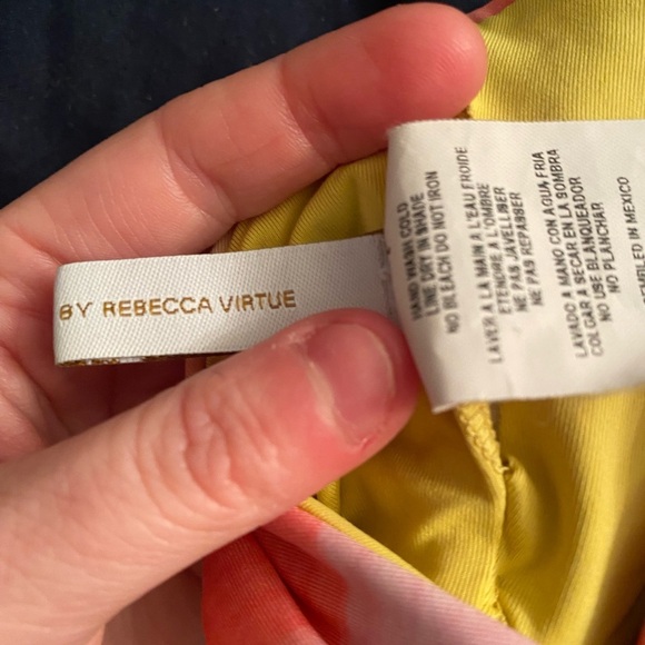 BECCA by Rebecca Virtue Cabana Bandeau Bikini Swimsuit Top in Sunset Dye - Picture 5 of 8